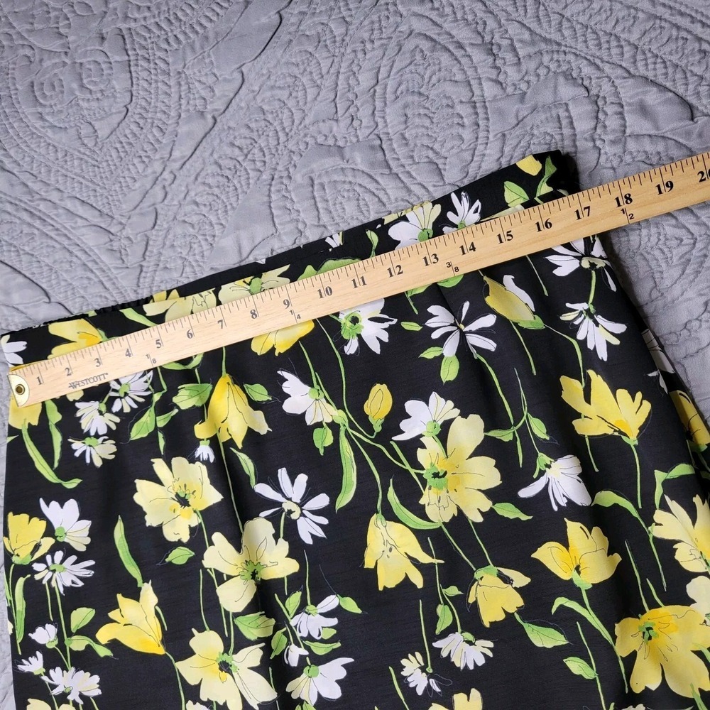 Alfred Dunner‎ Skirt 14 Black Floral Ruffle Cottagecore Eclectic Boho Skirt - Picture 6 of 7
